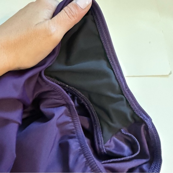 Lands End Dark Purple Figure Flattering One Piece Swimsuit Size 16 - Picture 5 of 10